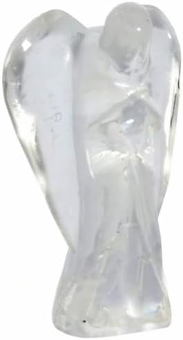 Spiritual Elementz Crystal Guardian Healing Carved Angel (2 Inch) Gemstone Stone Figurine Gift.