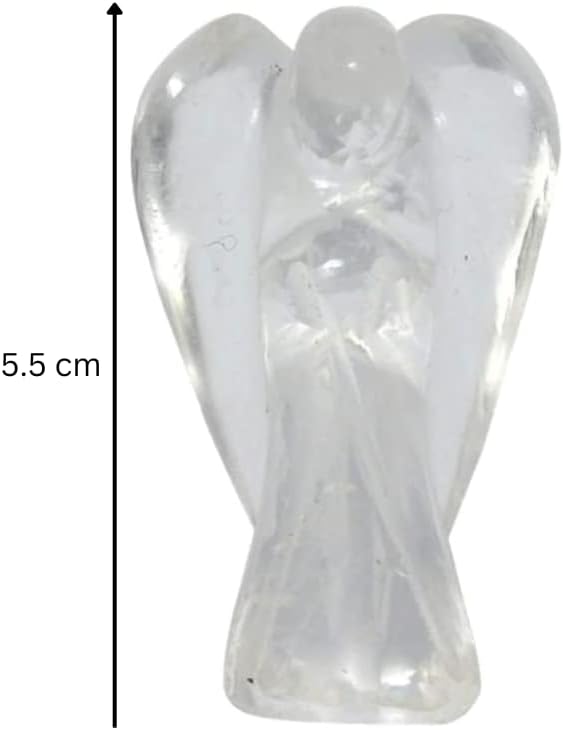 Spiritual Elementz Crystal Guardian Healing Carved Angel (2 Inch) Gemstone Stone Figurine Gift.