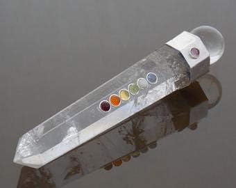 Spiritual Elementz Healing Gemstone Seven Chakra Crystal Wand with Crystal Ball (Height- 10 Centimeter).