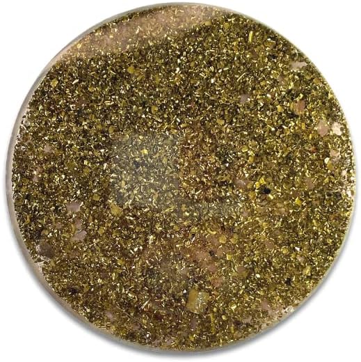 Spritual Elementz Charged Reiki Healing Crystal Orgone Coaster with Flower of Life Natural Stone Unique Home Decor Tea-Coffee Crystal Cup Mat Coaster (Black Tourmaline)