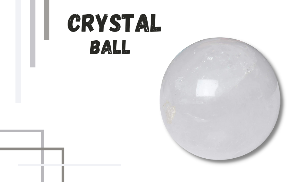 Spiritual Elementz White Crystal Sphere Gemstone Ball for Reiki and Home Decor, Crystals and Healing Stones,(40-50mm) Stone of Master Healer
