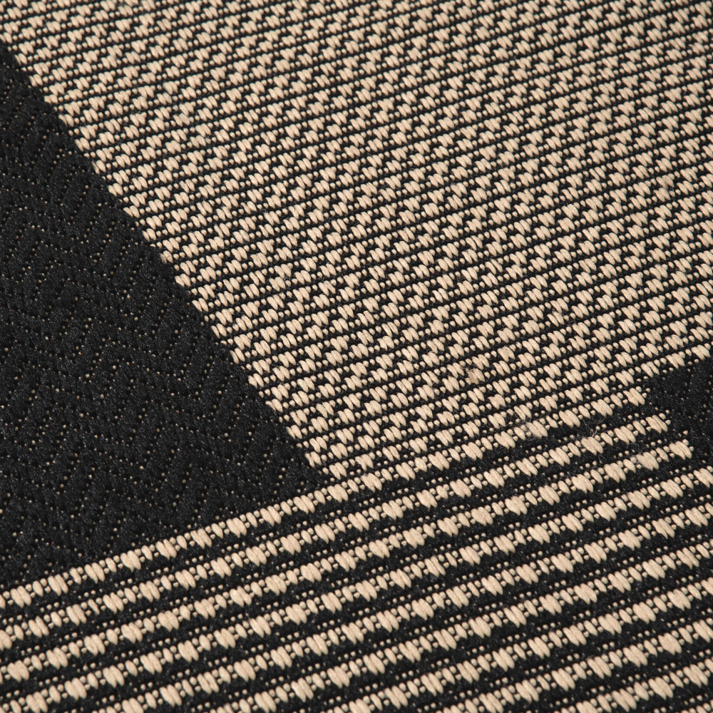 Tapete Passadeira Sisal Lancer Preto 