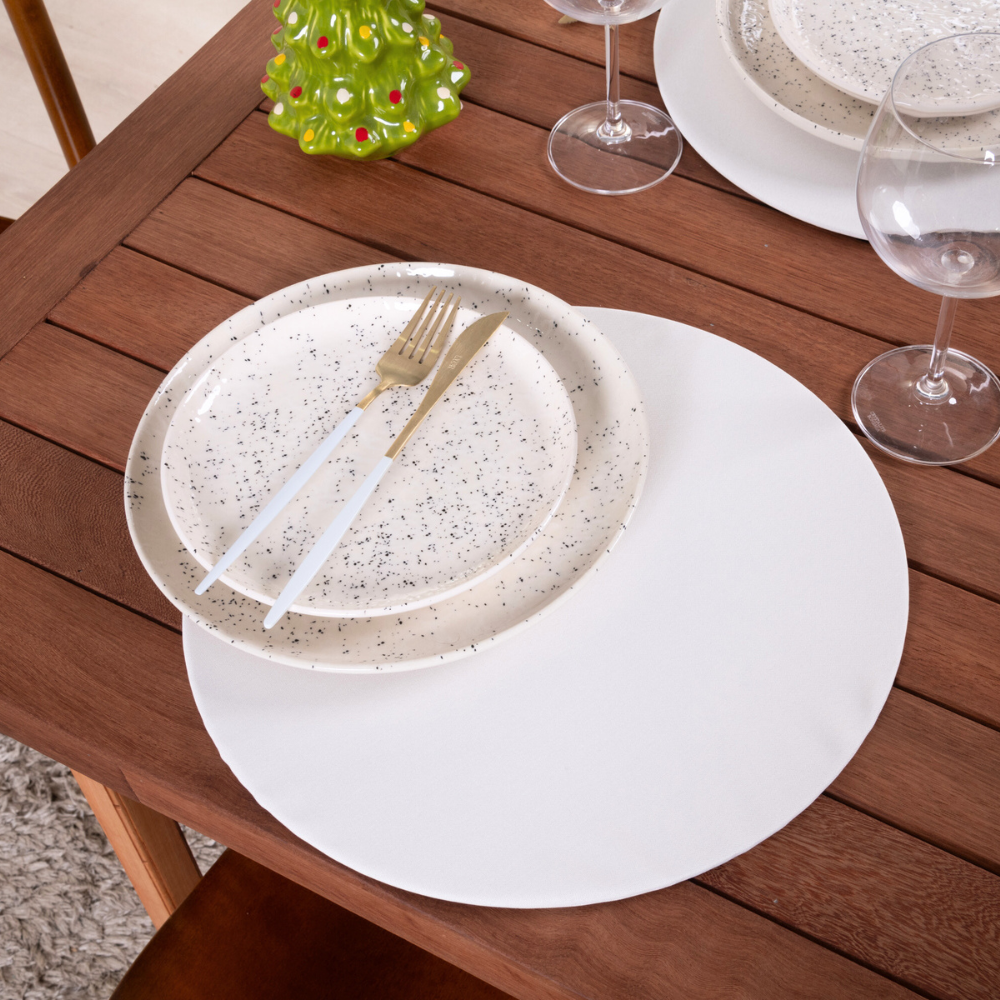 Kits Capa Sousplat Basic Liso Tecido Oxford e Base MDF 