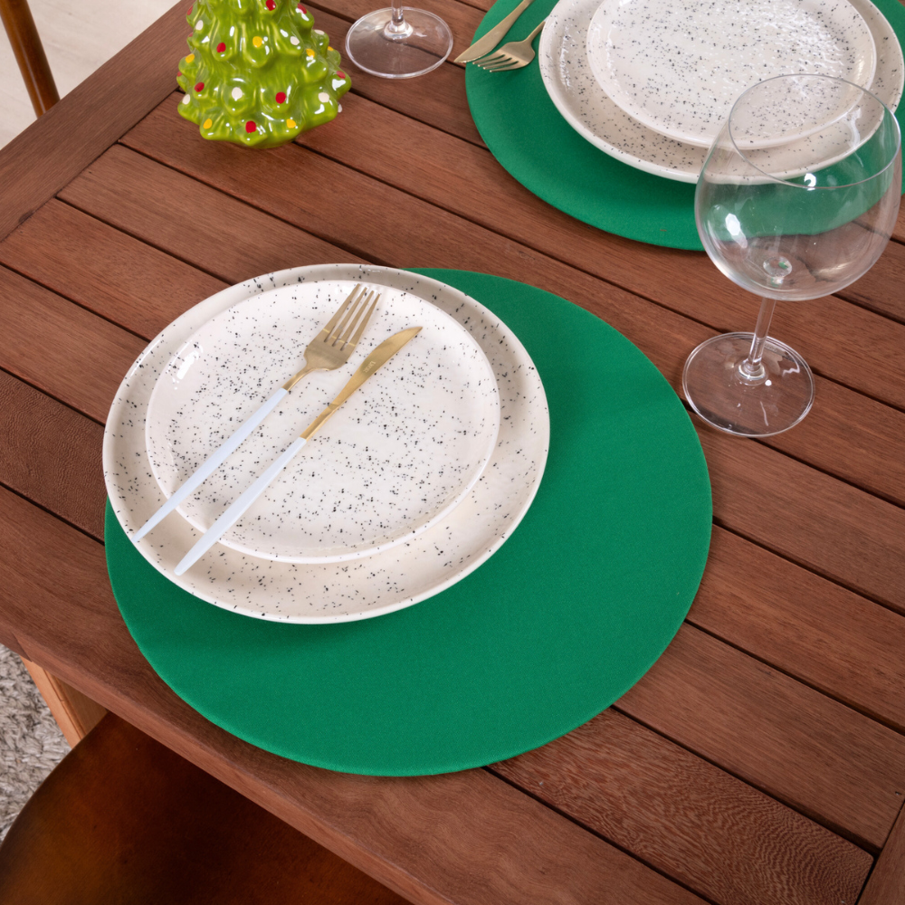 Kits Capa Sousplat Basic Liso Tecido Oxford e Base MDF 