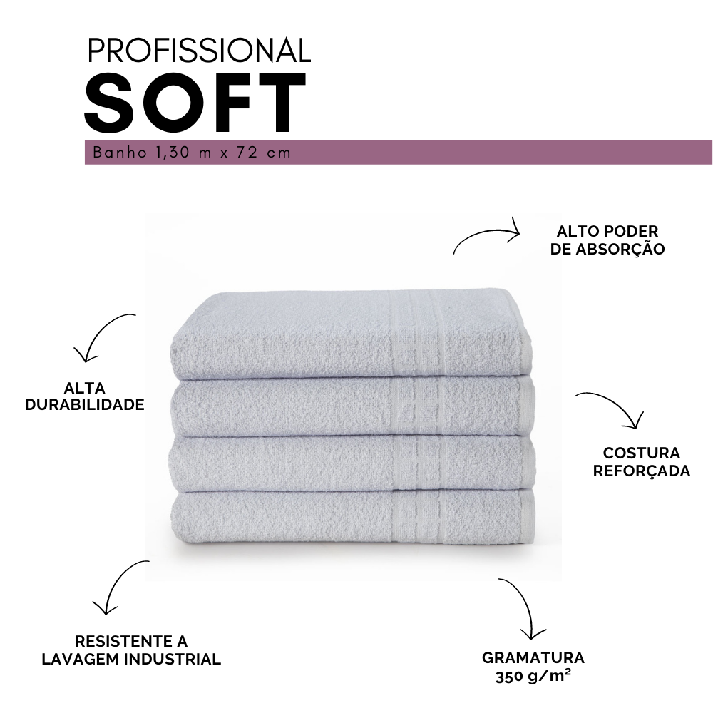 Toalha de Banho Profissional Soft Branco