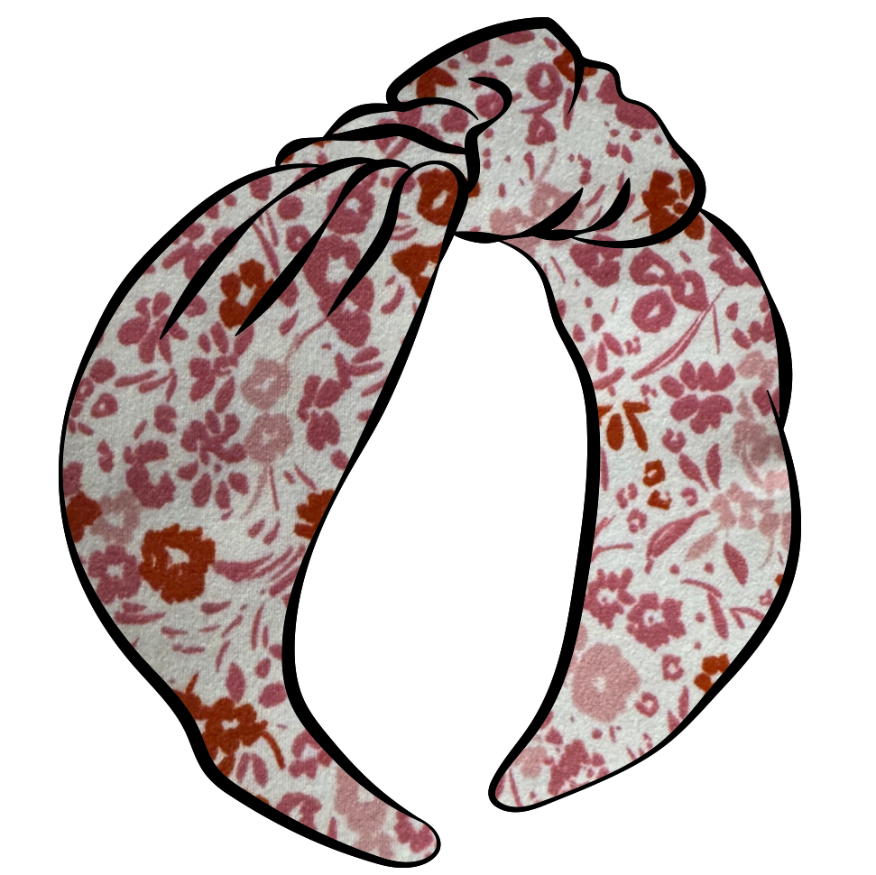 Orange Pink Floral Diadema