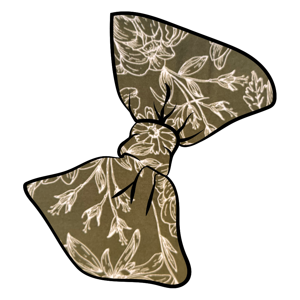 Green White Butter Mila Bow