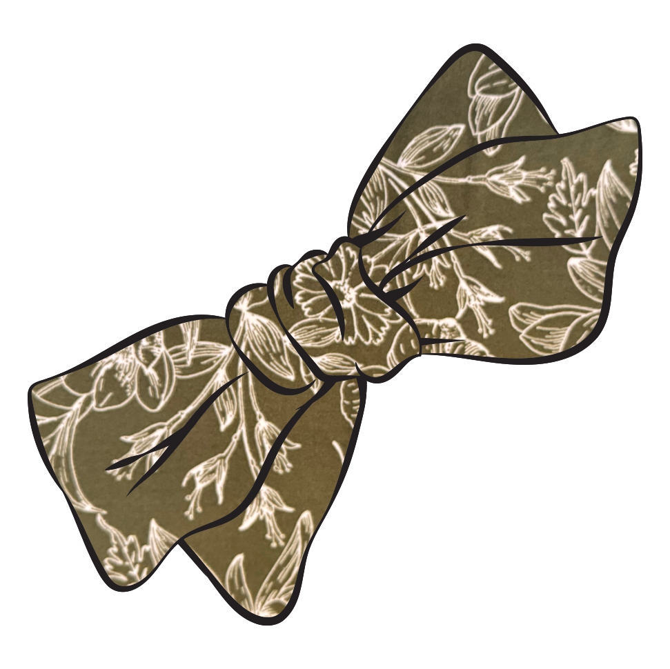 Green White Butter Mar Bow