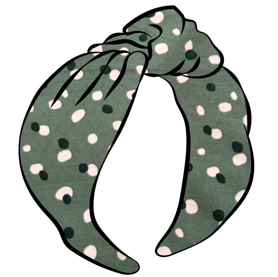 Green Polka Diadema