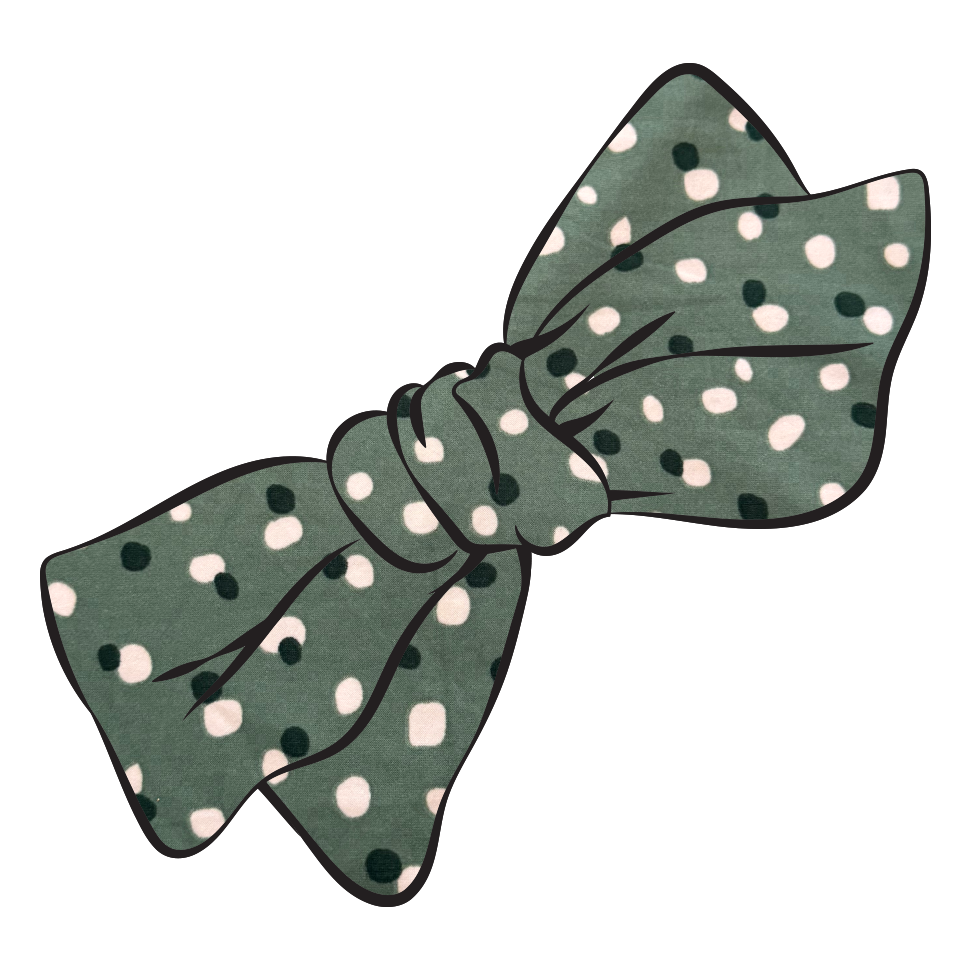 Green Polka Mar Bow