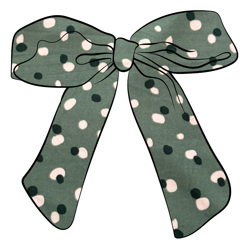 Green Polka Gabby Bow