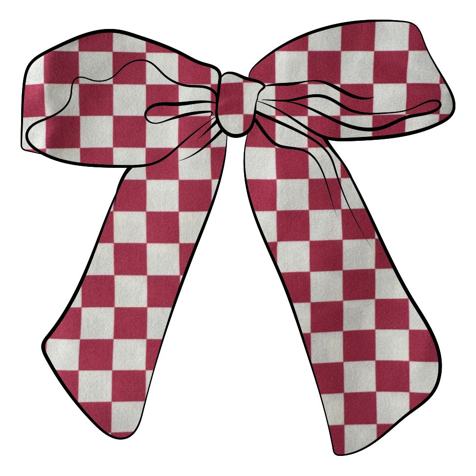 Pink Checkered Gabby Bow