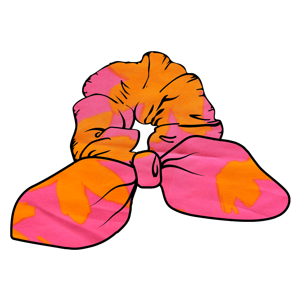 Orange Pink Margie Scrunchie