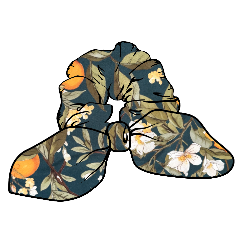 Green Orange Margie Scrunchie