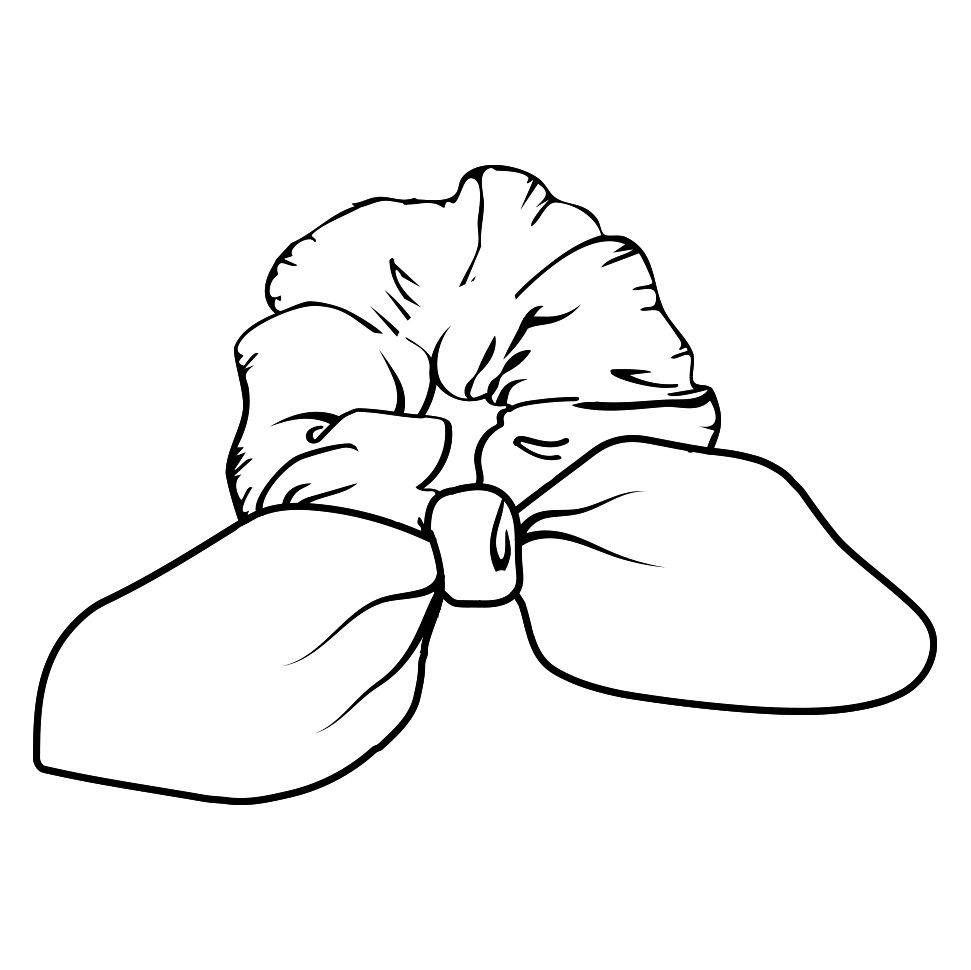 White Margie Scrunchie