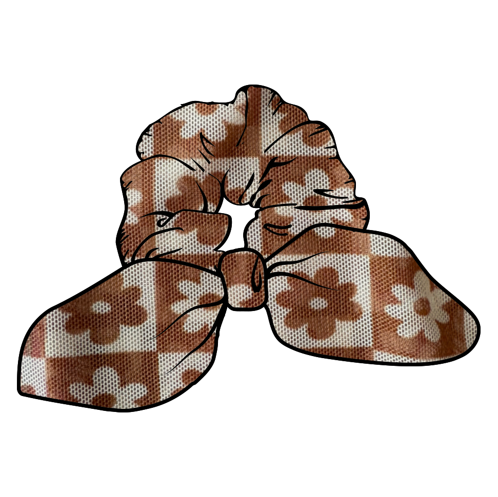 Checkered Margie Scrunchie
