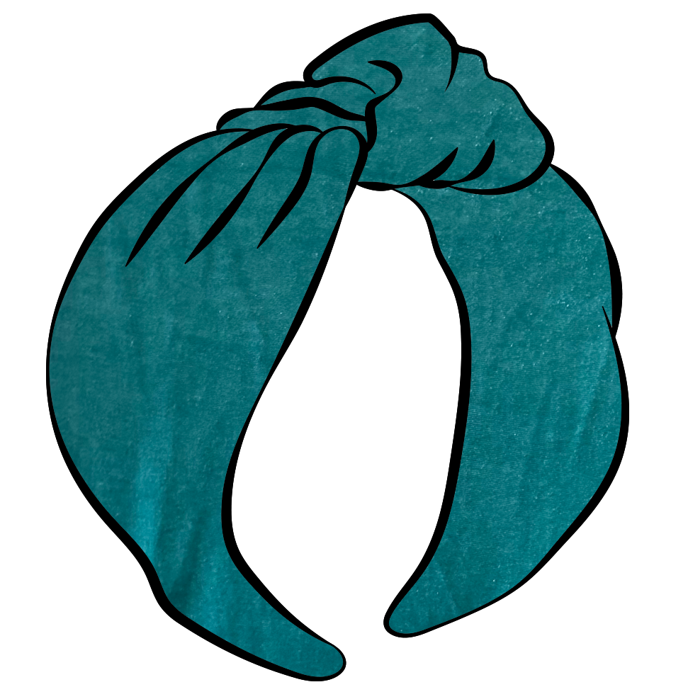 Teal Velvet Diadema