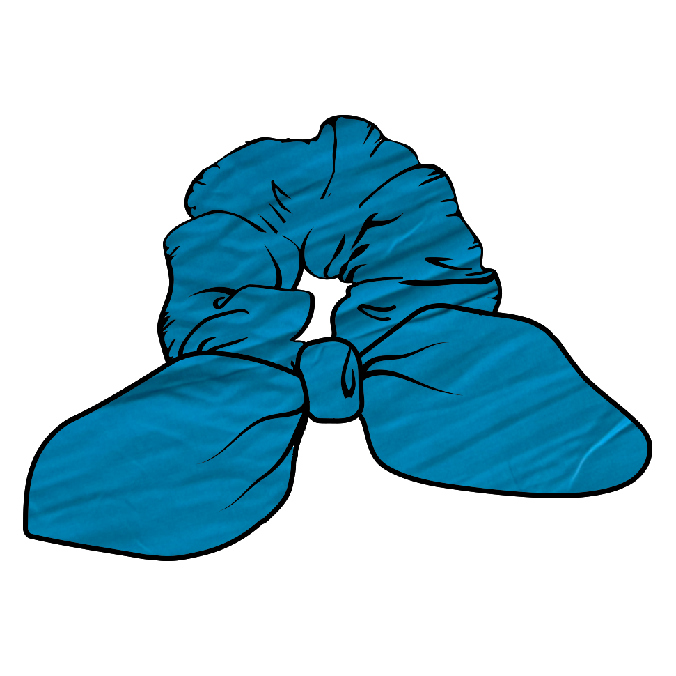 Blue Margie Scrunchie