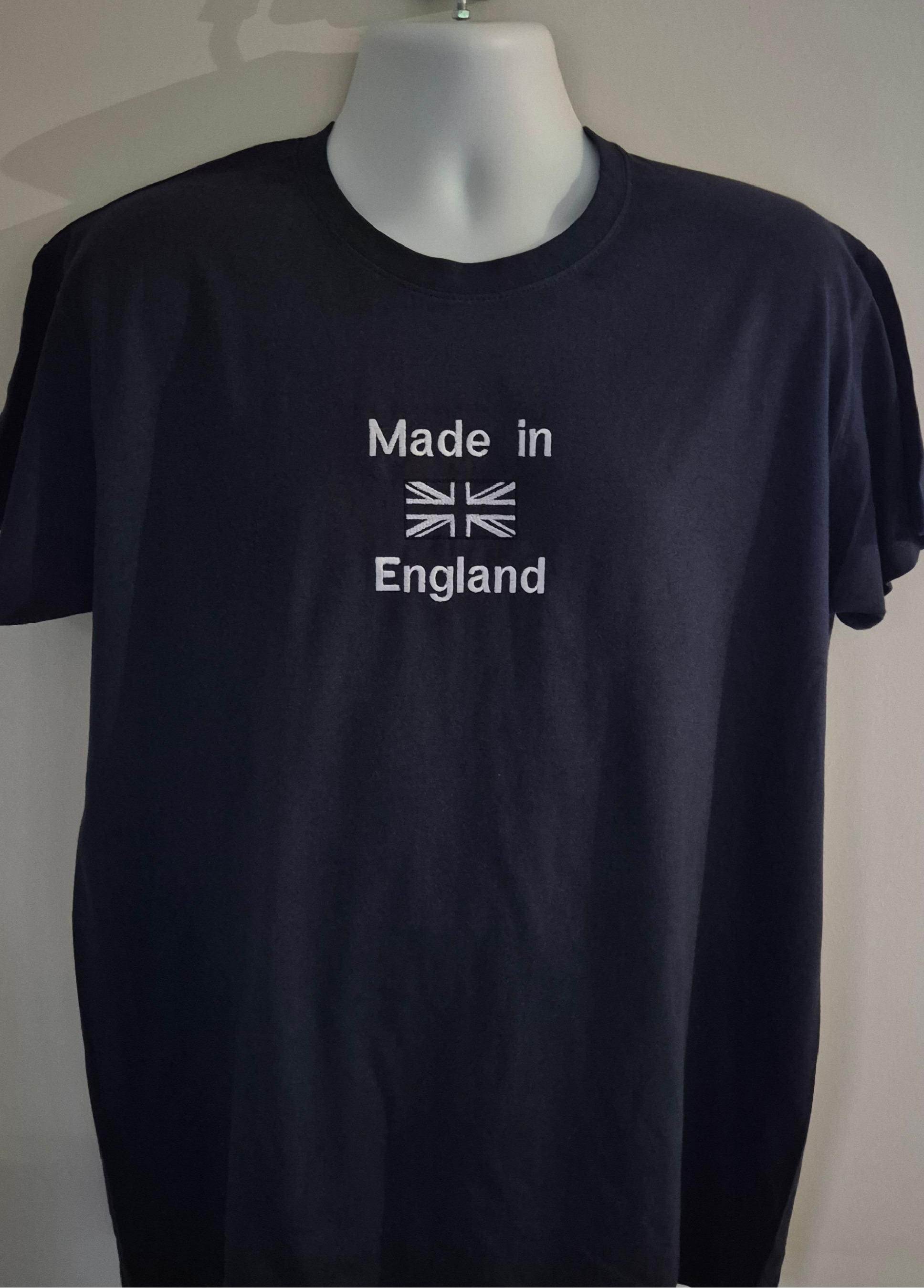 Made in England T Shirt - with shoulder flag! . . . in Black & White