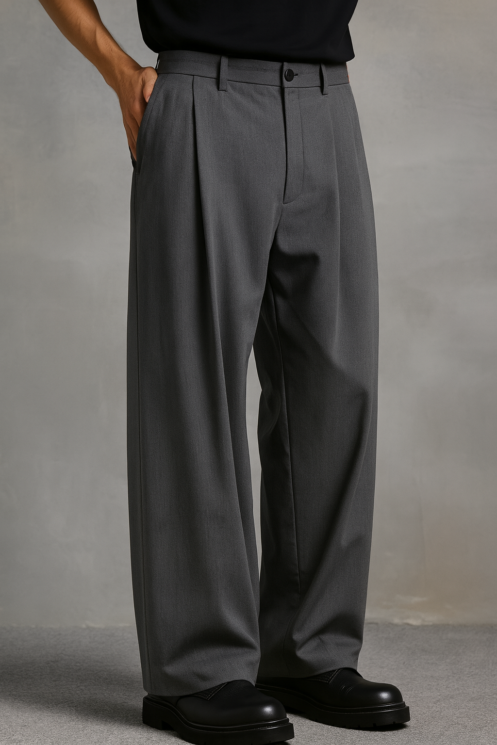 PANTALON A PINCE ANTHRACITE