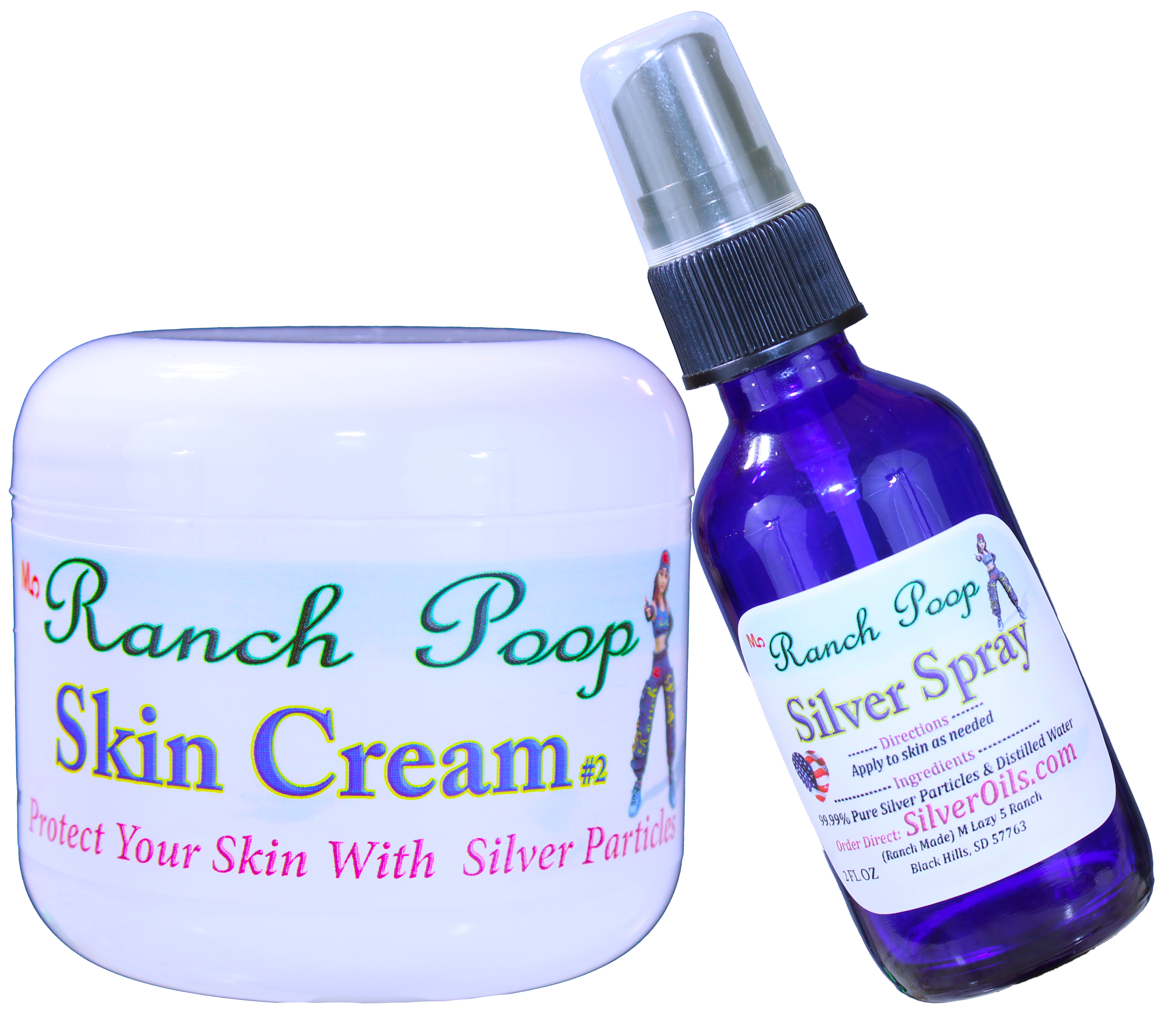 Ranch Poop Dynamic Duo – 2 oz Silver Spray + 4 oz Skin Care #2 Skin Cream Combo