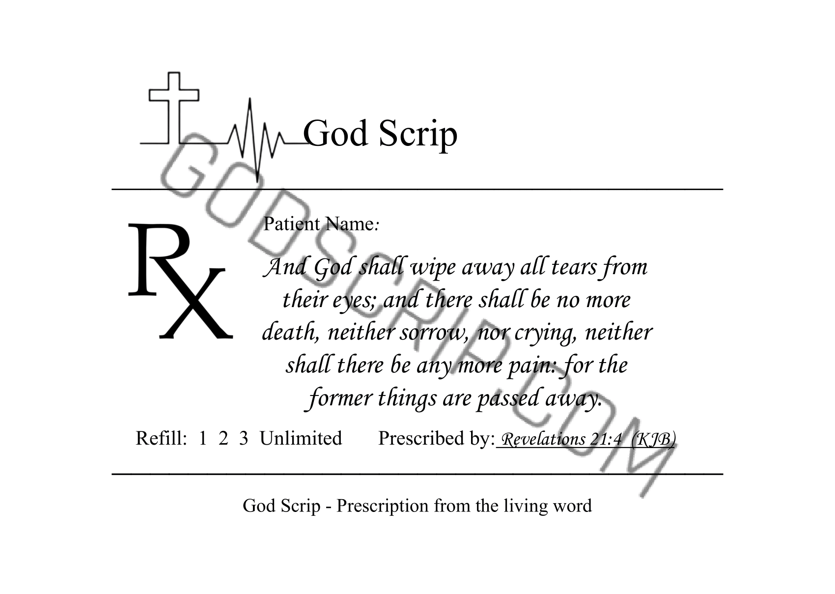 REVELATIONS 21:4 (KJV)