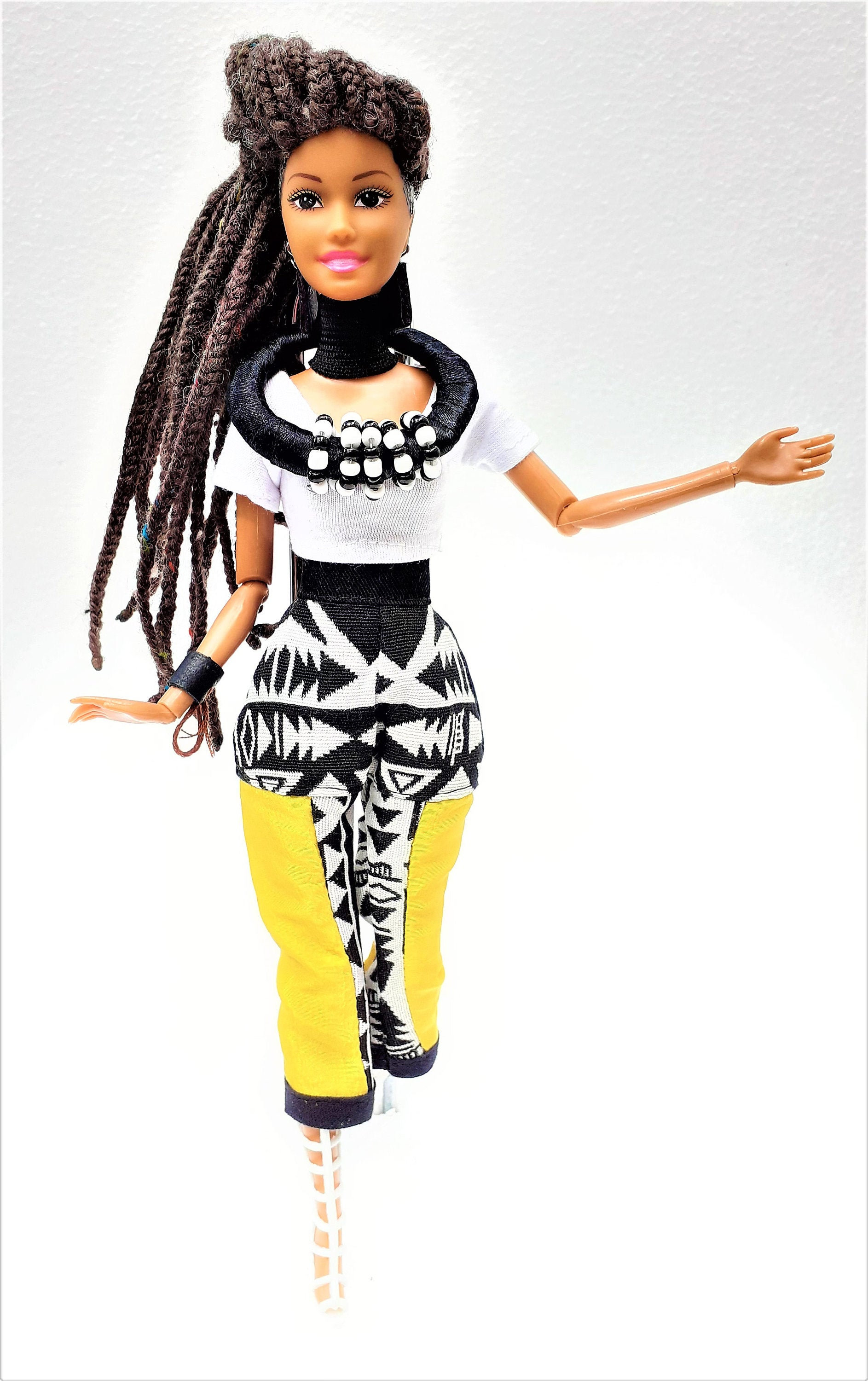 Black Doll - Princess Sinentle - Woolen Braids