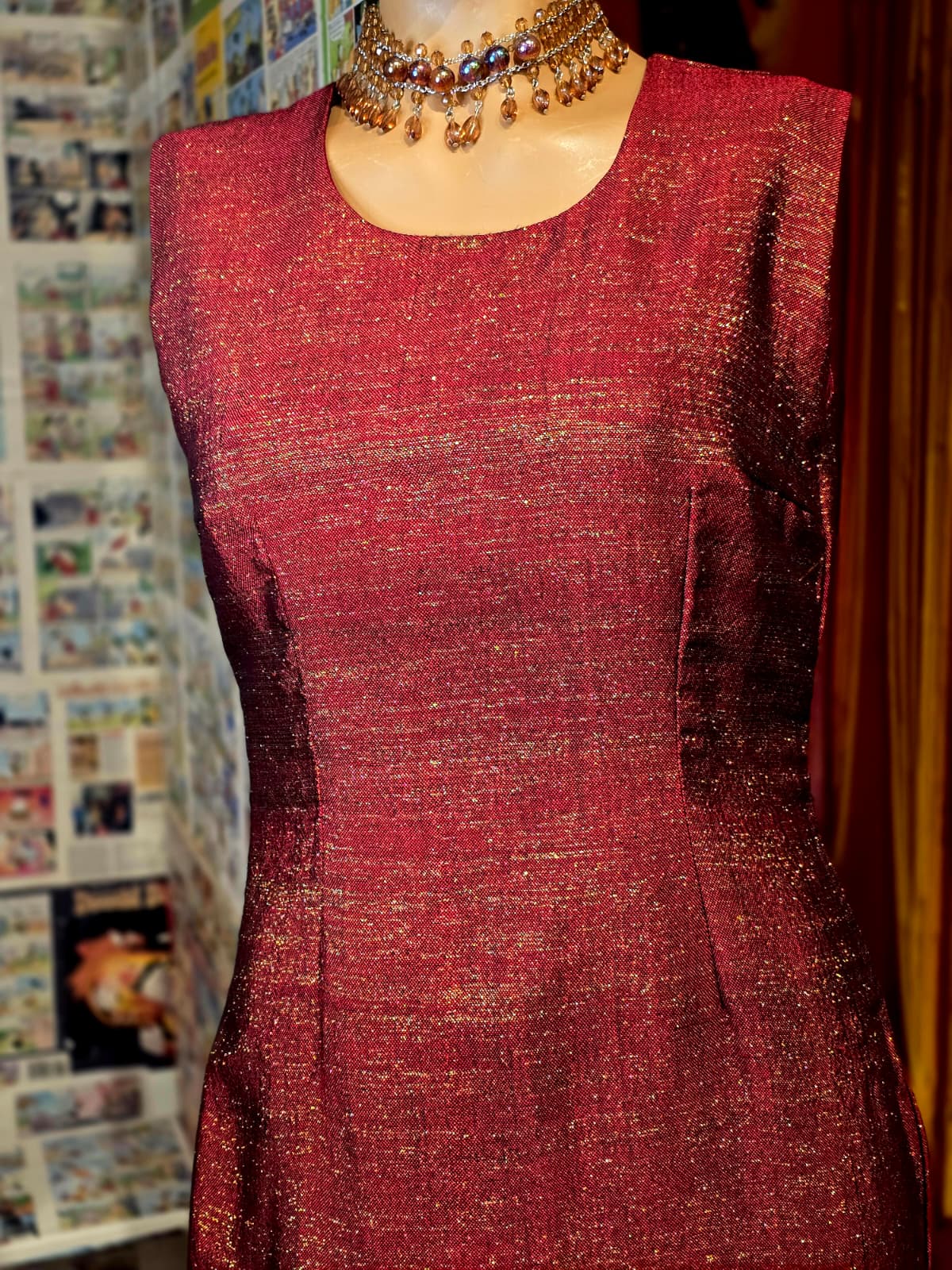 Vintage Bohemian Style Maxi Dress; Size S