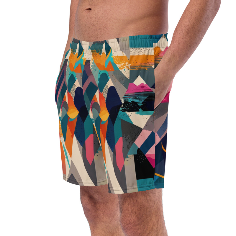 All-Over Print Recycled Swim Trunks