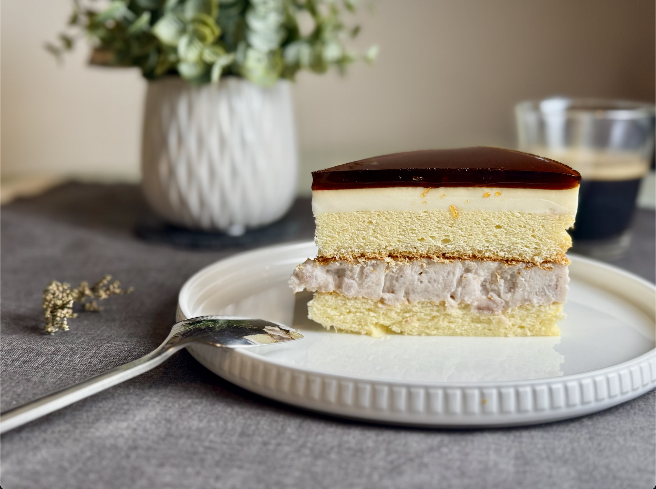 Crystal Panna Cotta Taro Cake 