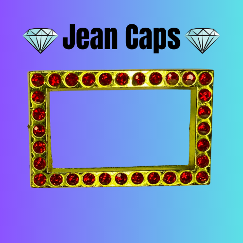 Contorno Dorado Con Perlas Rojas