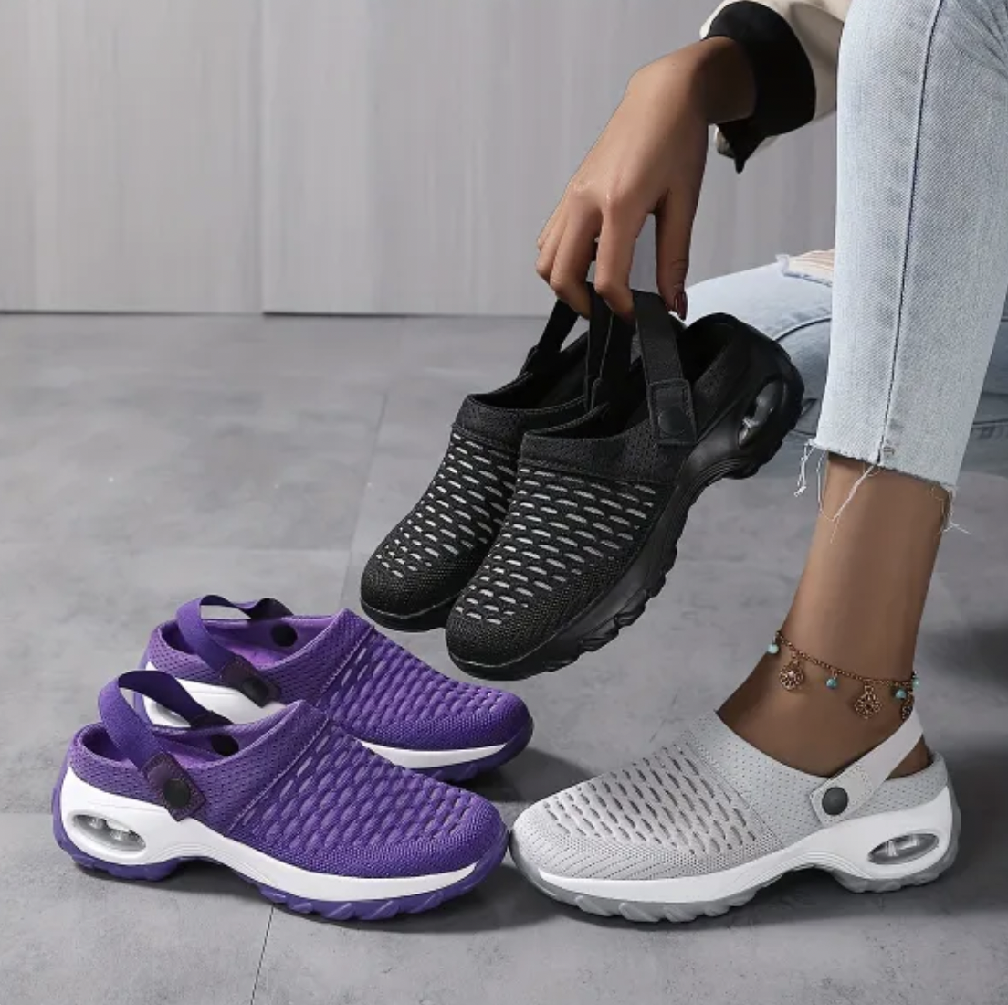 ⭐ Last Day Sale 50% OFF ⭐Women's Orthopedic Clogs With Air Cushion Support to Reduce Back and Knee Pressure