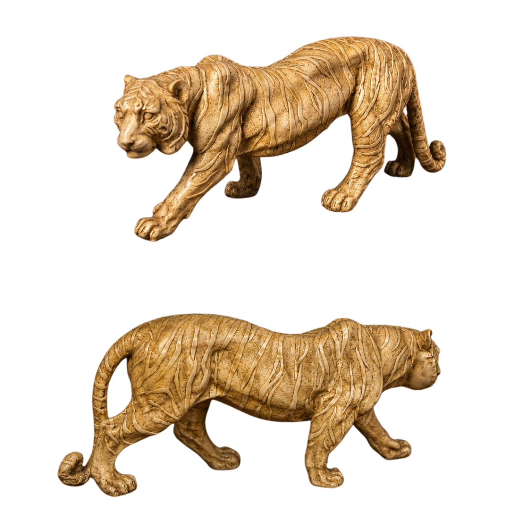 Handcrafted Marble Tiger Statue – Symbol of Strength & Courage