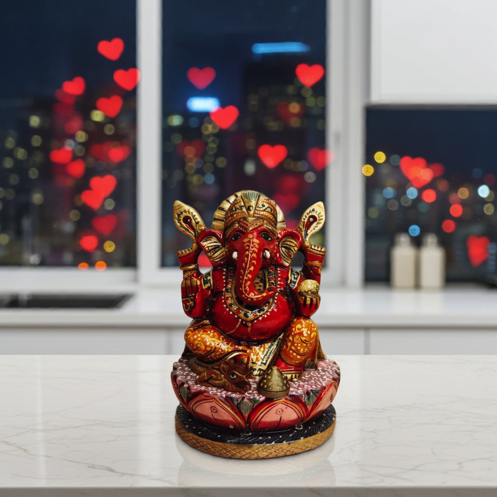 Handcrafted Painted Lord Ganesha Idol