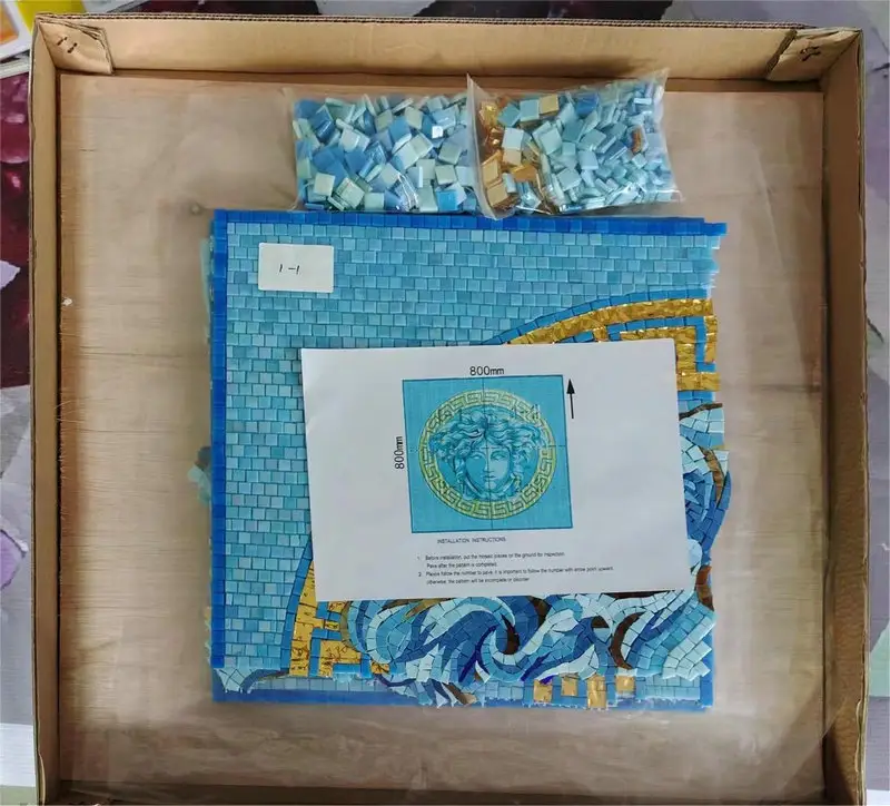 Moderne Glas Mosaik Wandkunst Fliesen || Modern Glass Mosaic Wall Art Tiles