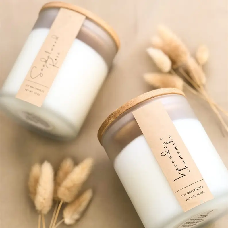 Luxus Duftkerzen-Set mit Holzdocht und Soja-Wachs für Wohnkultur || Luxury Soy Wax Scented Candle Gift Set with Wooden Wick for Home Decor