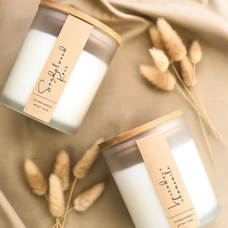 Luxus Duftkerzen-Set mit Holzdocht und Soja-Wachs für Wohnkultur || Luxury Soy Wax Scented Candle Gift Set with Wooden Wick for Home Decor