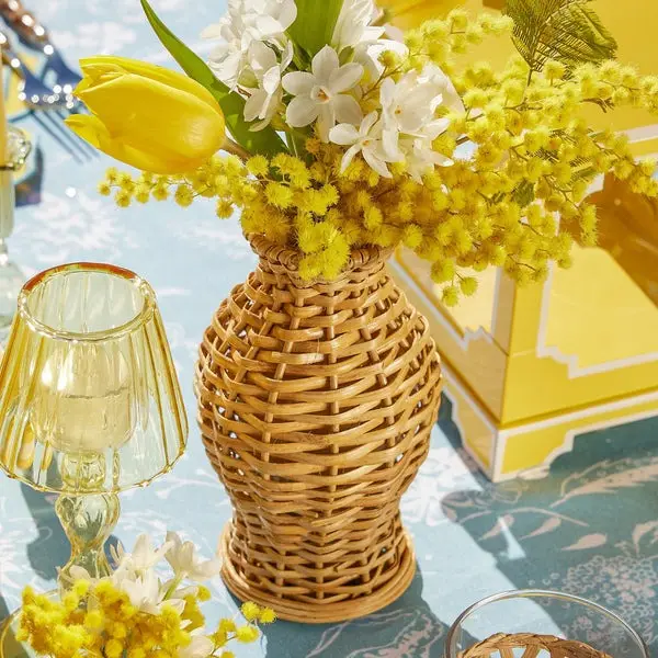 Handgefertigte Rattan Vase || Handcrafted Rattan Vase