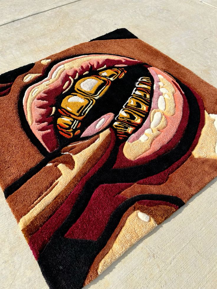 Custom Mouth and Grill Rug - 4 feet