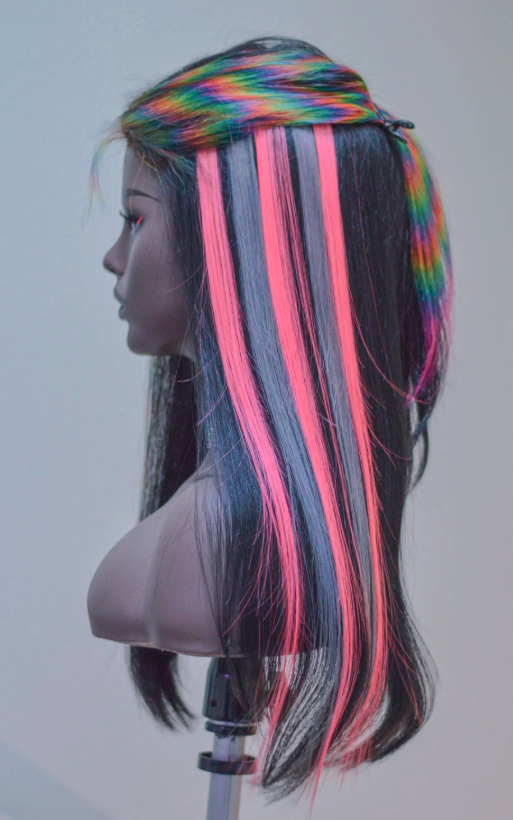 20" Tape-in Human Hair Extensions set of 7 or 5 pieces (Vibrant Rainbow or Pastel Goth)