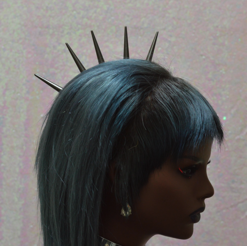 Edgy Spike & Horn Hair Clips - Alternative Gothic Accessories Metal horns