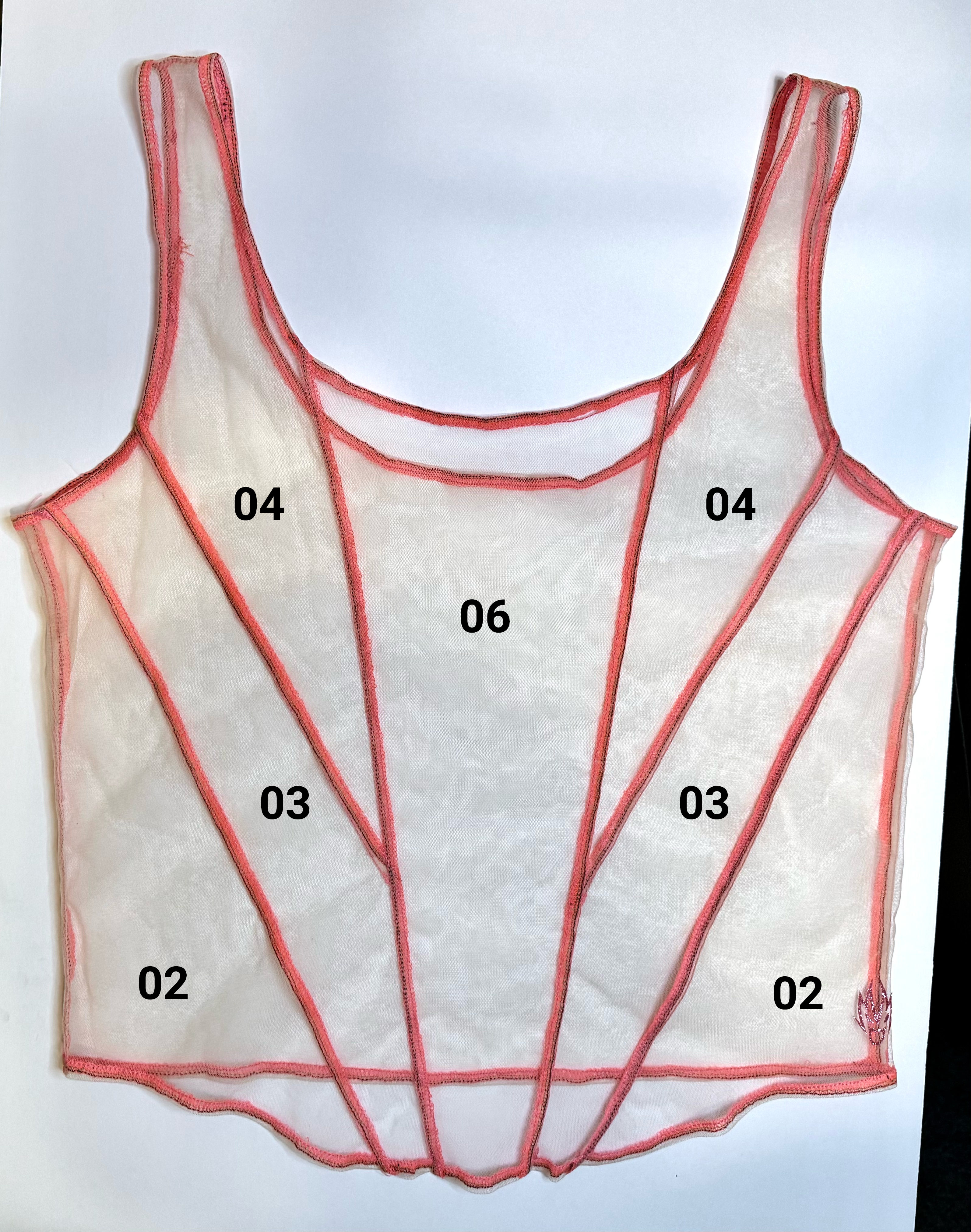 Sewing Pattern for a Bodice corset tank top with boning Size L DIGITAL DELIVERY Version 01