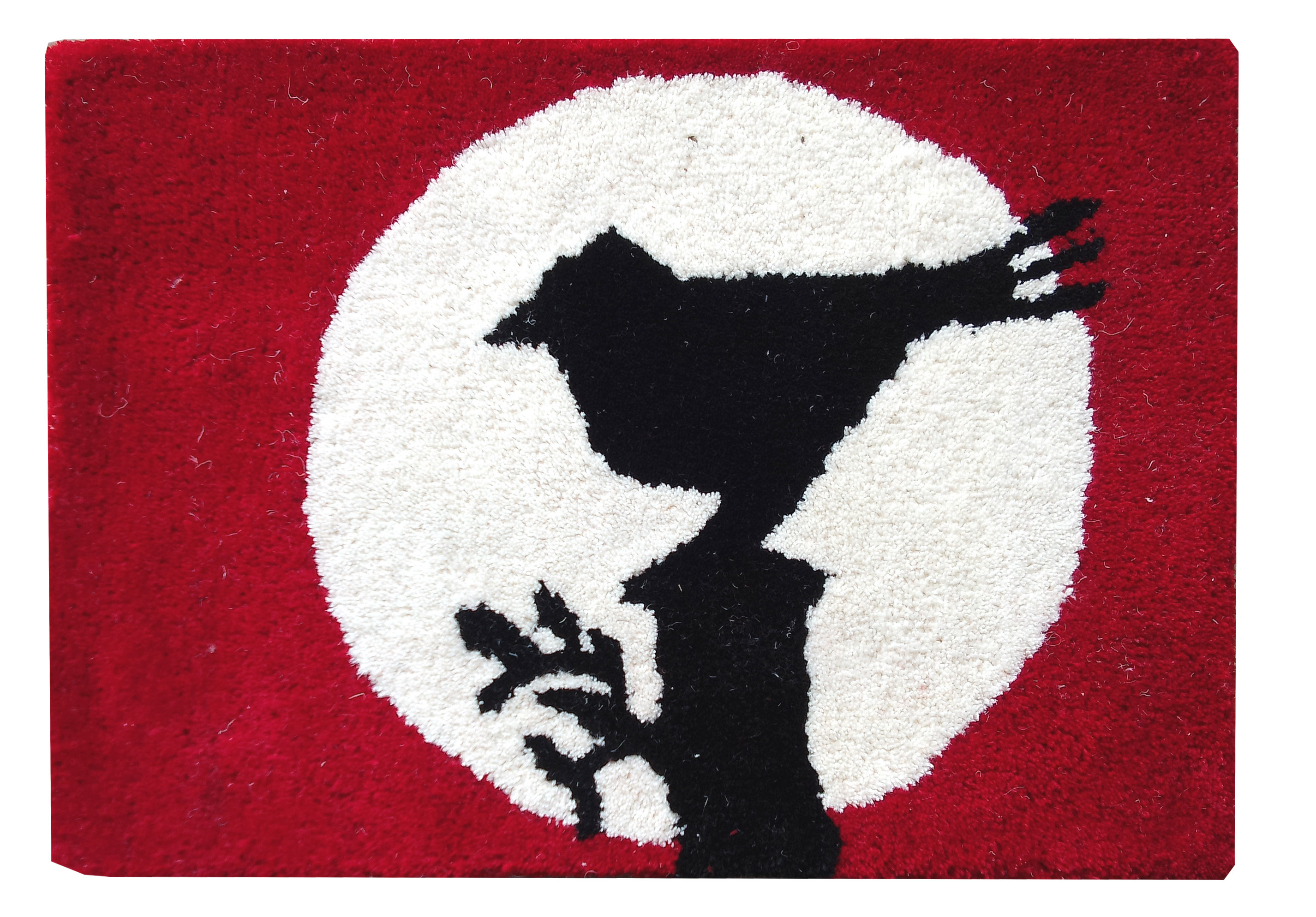 Handmade Welcome Doormat Rug For entryway with elegant Bird Silhouette Design
