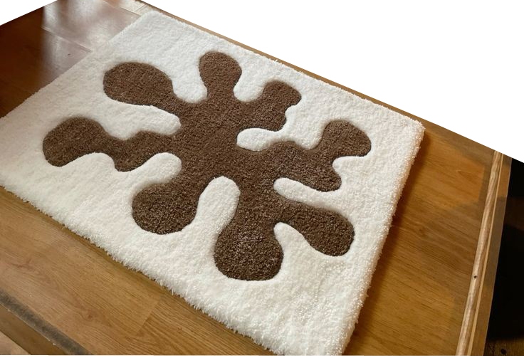 Handmade Modern Abstract Area Rug for Living Room, Bedroom
