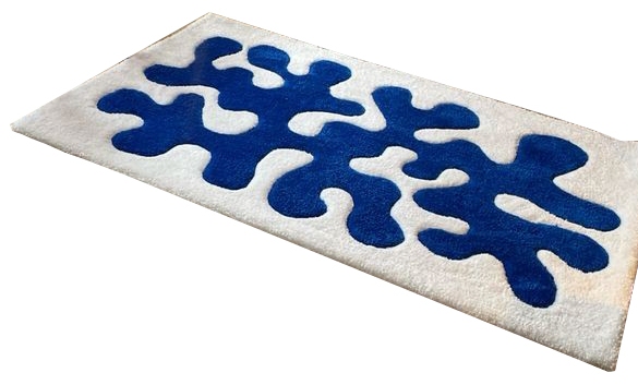 Hand Tufted Modern Abstract Blue Area Rug