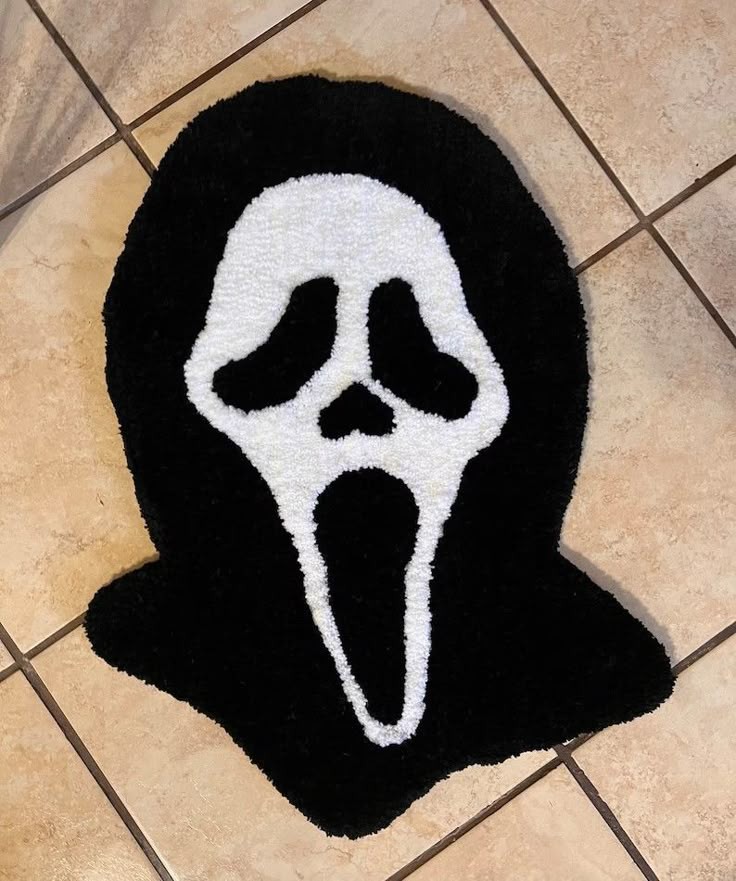 Hand Woven Scream Face Rug