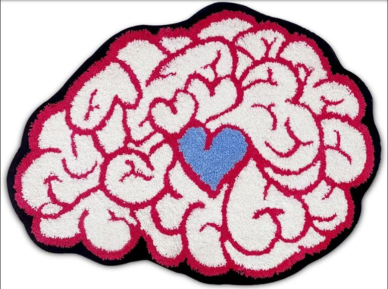Brain-shaped  Area Rug for home and Creative place
