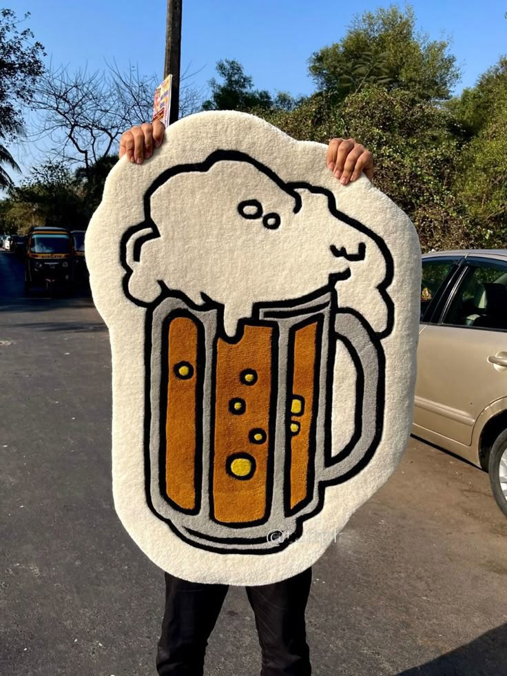 Hand Tufted Beer Mug Custom Carpet
