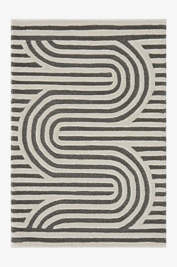 Handmade Geometric Patterned Area Rug for Bedroom, Living Room