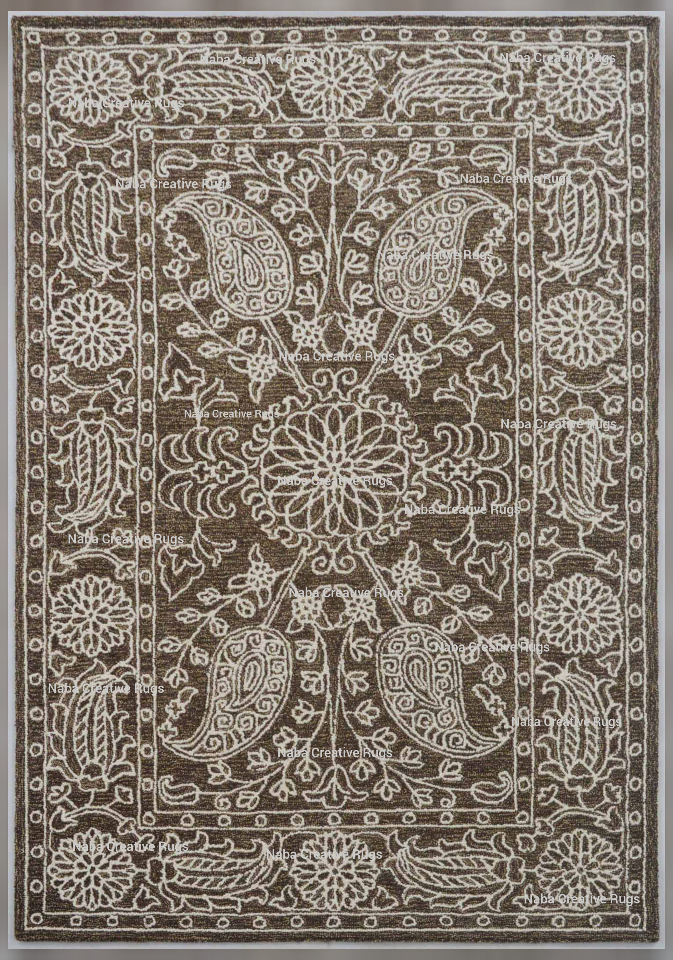Hand Tufted Floral Area Rug for Living Room, Bedroom and Guest Room